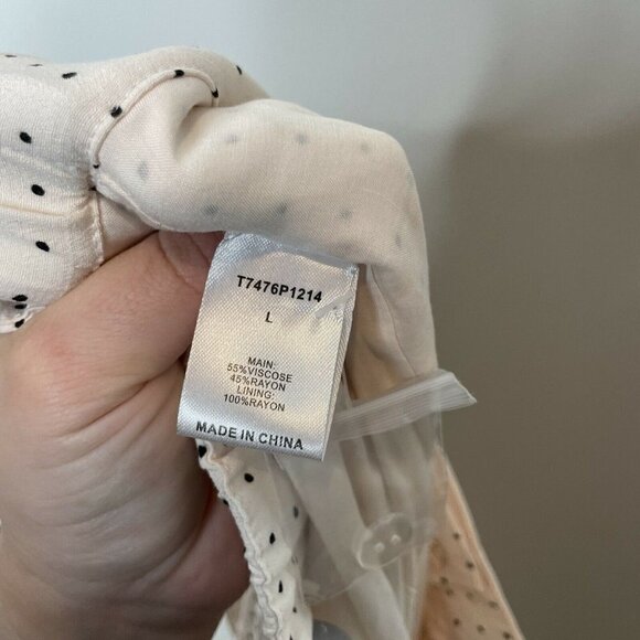 NWT Tart Collections Evan Polka Dot Cropped Pants Size Large Nude Black - Picture 12 of 12